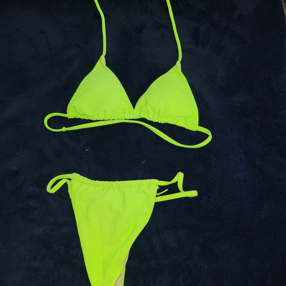 Neon lime green bikini
